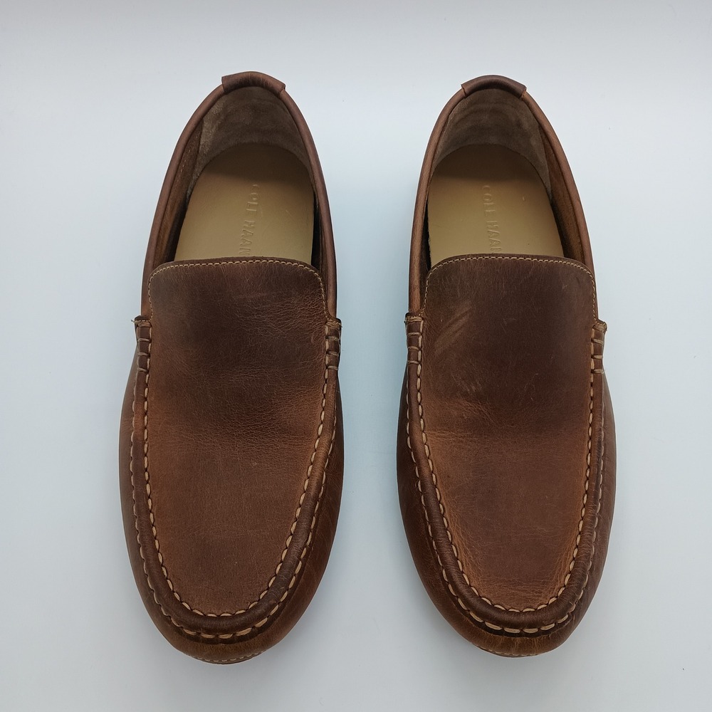 Cole Haan Gunnison Brown Leather Driver Loafers Mens 10M C11401 - Picture 3 of 11